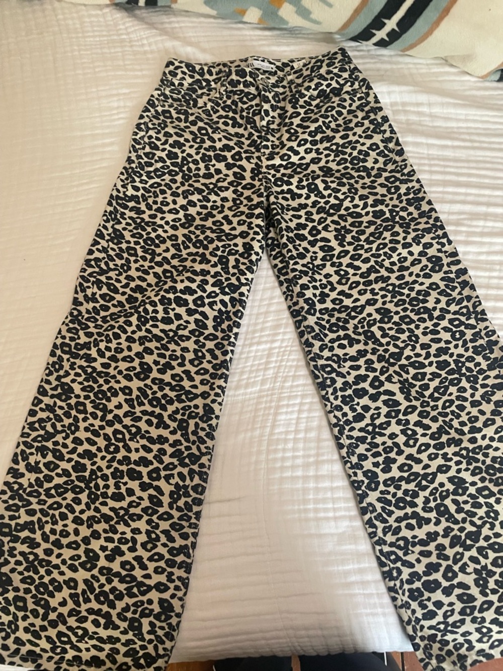 Zara leopard print jeans